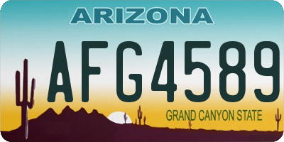 AZ license plate AFG4589