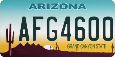 AZ license plate AFG4600