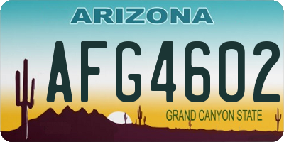 AZ license plate AFG4602