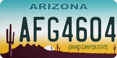 AZ license plate AFG4604