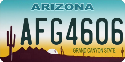 AZ license plate AFG4606