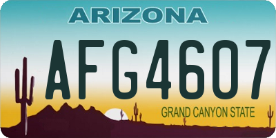 AZ license plate AFG4607