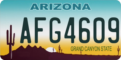 AZ license plate AFG4609