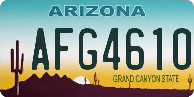AZ license plate AFG4610