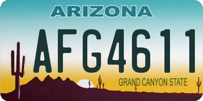 AZ license plate AFG4611