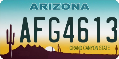 AZ license plate AFG4613