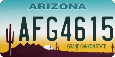 AZ license plate AFG4615