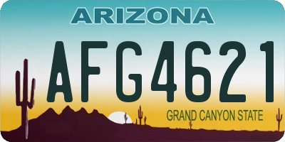 AZ license plate AFG4621