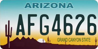 AZ license plate AFG4626