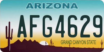 AZ license plate AFG4629