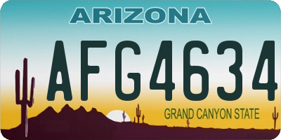 AZ license plate AFG4634