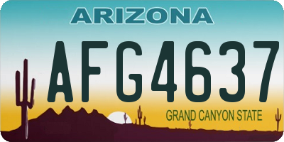 AZ license plate AFG4637