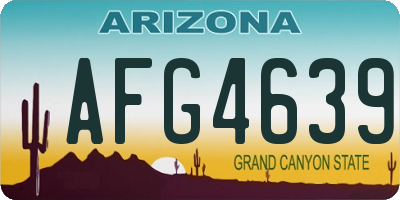 AZ license plate AFG4639