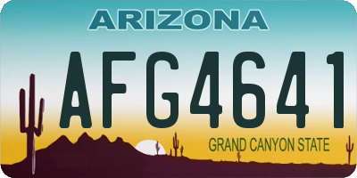 AZ license plate AFG4641