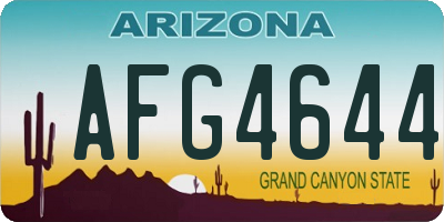AZ license plate AFG4644