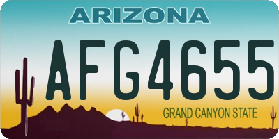 AZ license plate AFG4655