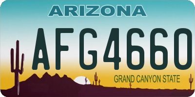 AZ license plate AFG4660