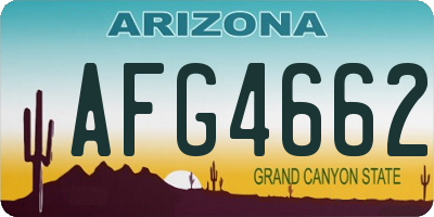 AZ license plate AFG4662