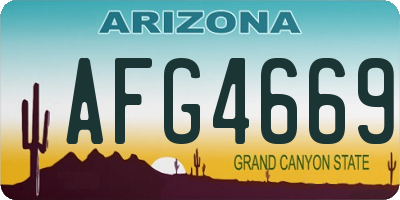 AZ license plate AFG4669
