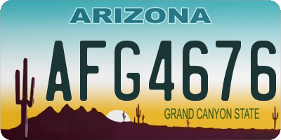 AZ license plate AFG4676