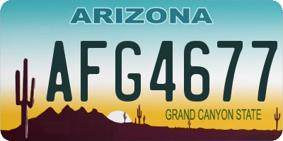 AZ license plate AFG4677