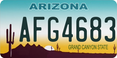 AZ license plate AFG4683