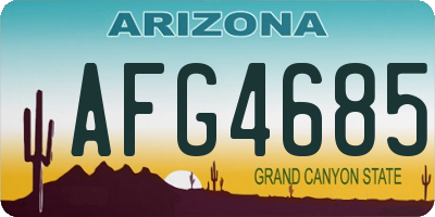 AZ license plate AFG4685