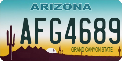 AZ license plate AFG4689