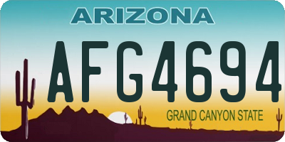 AZ license plate AFG4694