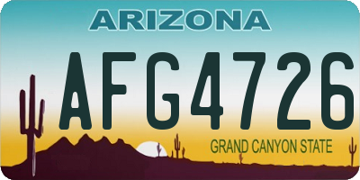 AZ license plate AFG4726