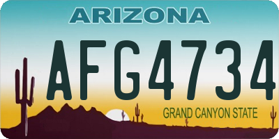 AZ license plate AFG4734