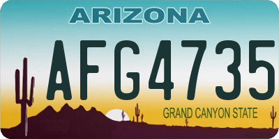 AZ license plate AFG4735