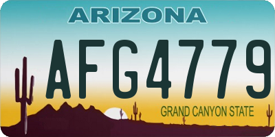 AZ license plate AFG4779