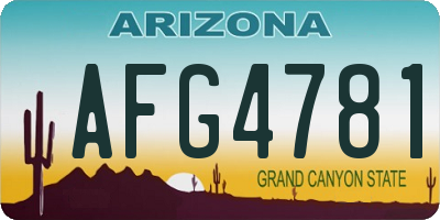 AZ license plate AFG4781