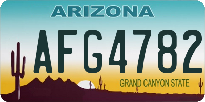AZ license plate AFG4782