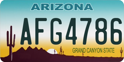 AZ license plate AFG4786