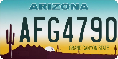 AZ license plate AFG4790