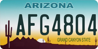 AZ license plate AFG4804