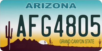 AZ license plate AFG4805