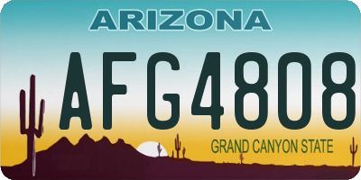 AZ license plate AFG4808