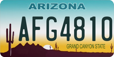 AZ license plate AFG4810