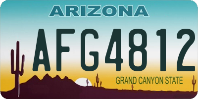 AZ license plate AFG4812