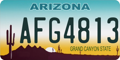 AZ license plate AFG4813