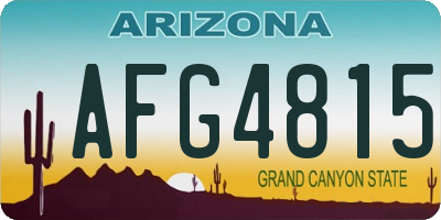 AZ license plate AFG4815