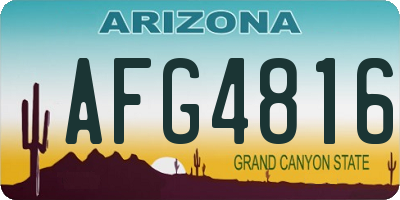 AZ license plate AFG4816
