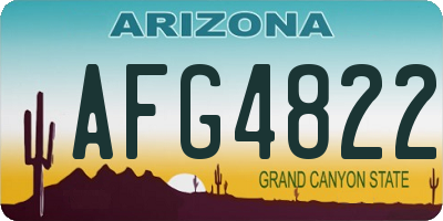 AZ license plate AFG4822