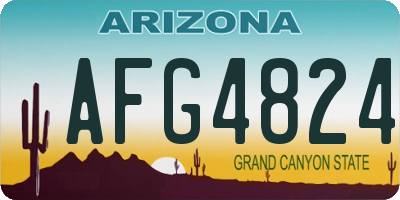 AZ license plate AFG4824