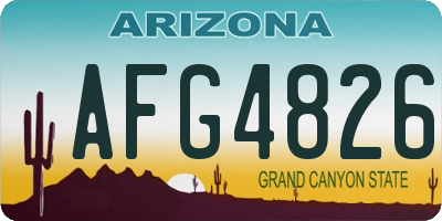 AZ license plate AFG4826
