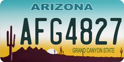 AZ license plate AFG4827