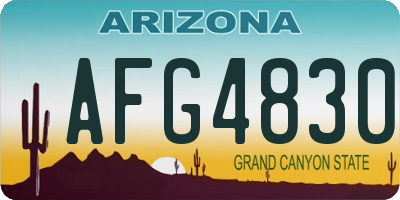 AZ license plate AFG4830